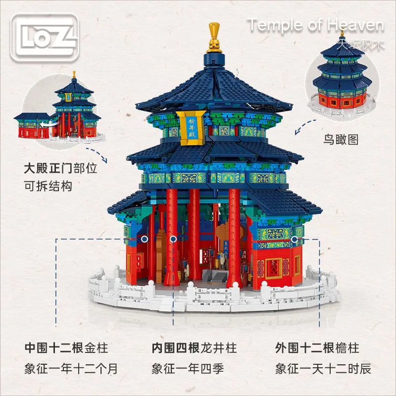 4217Pcs Creative Temple of Heaven Building Blocks Kit MOC Modular Palace Model Building Sets Gifts for Adults Kids Boys Toys