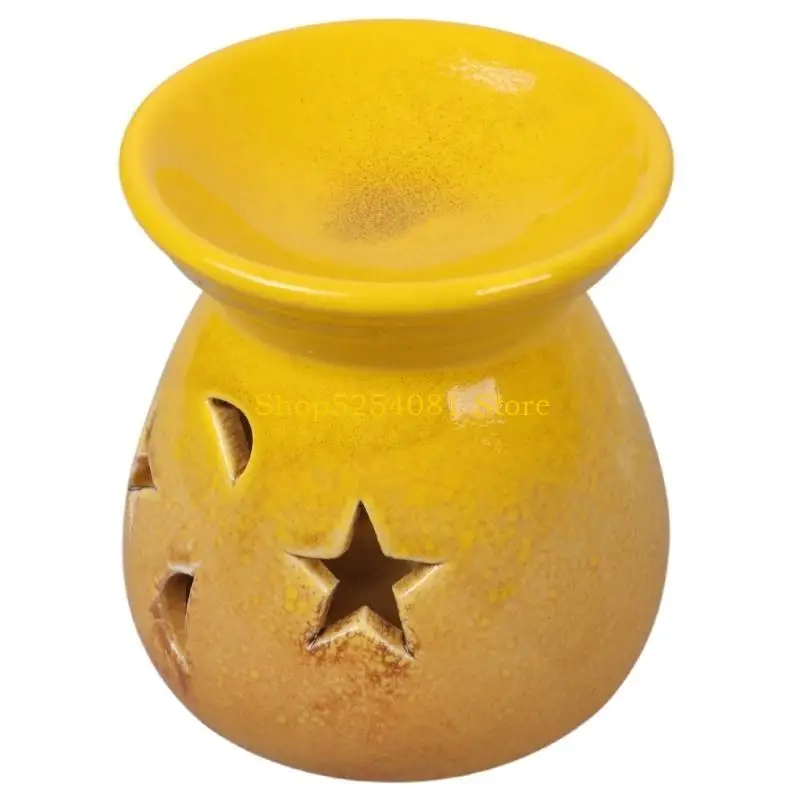 AXYC Beautifully Craft Ceramic Incenses Holder Featurings Star And Moon Essential Oil Burners Perfect For Meditations