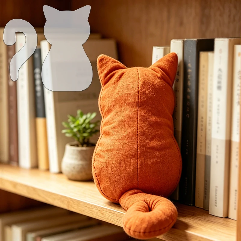 2pcs Cat-Back View Sewing Templates for DIY Projects