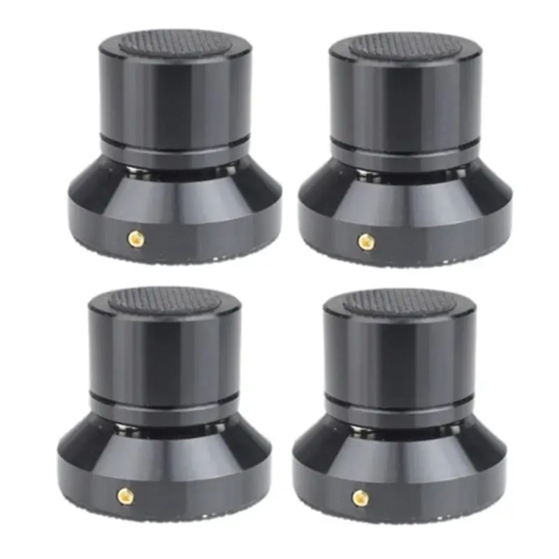 AT69 -20X Soporte de aislamiento de altavoz Aleación de plomo Bandeja ajustable Pad Pie de bola Soporte de altavoz Pies de aislamiento Spike Negro