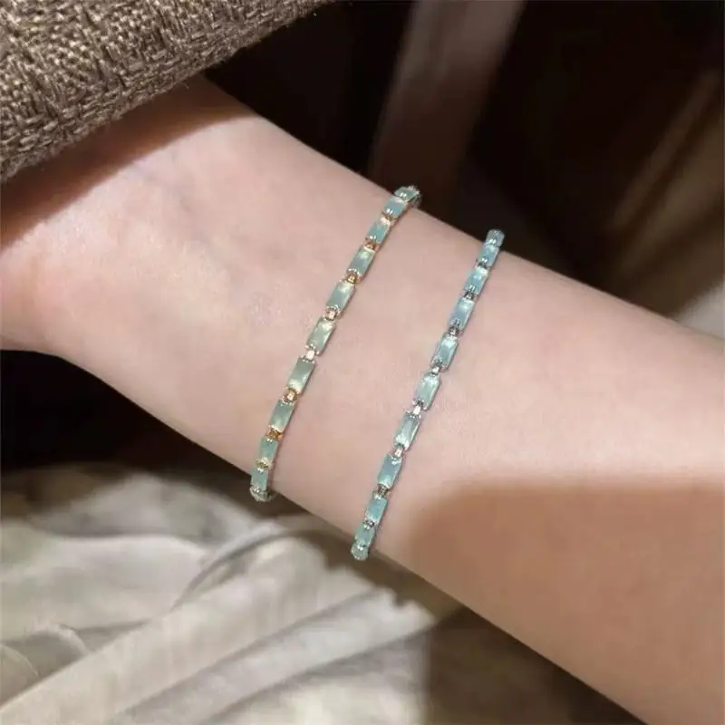 Luxuriöses Funkelndes Kristall-Armband für Damen, Bunte Zirkon-Verzierte Kette, Hochwertiger Schmuck für Verlobungsfeier, Brautgeschenk – Detail 4