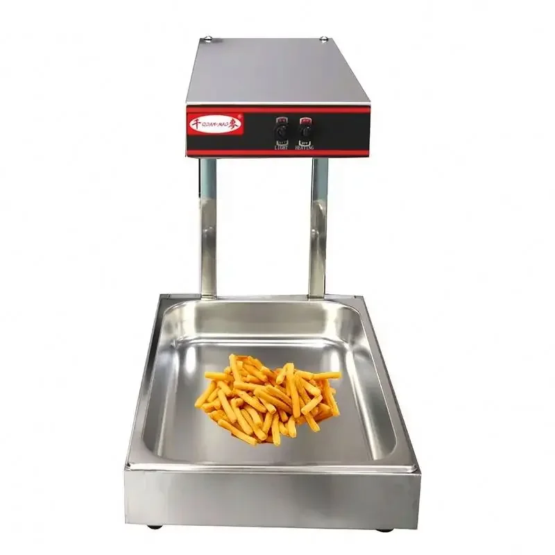 Stainless Steel Chip Dump Warmer French Fries potato Display Warmer Chips Warmer commercial catering equipment