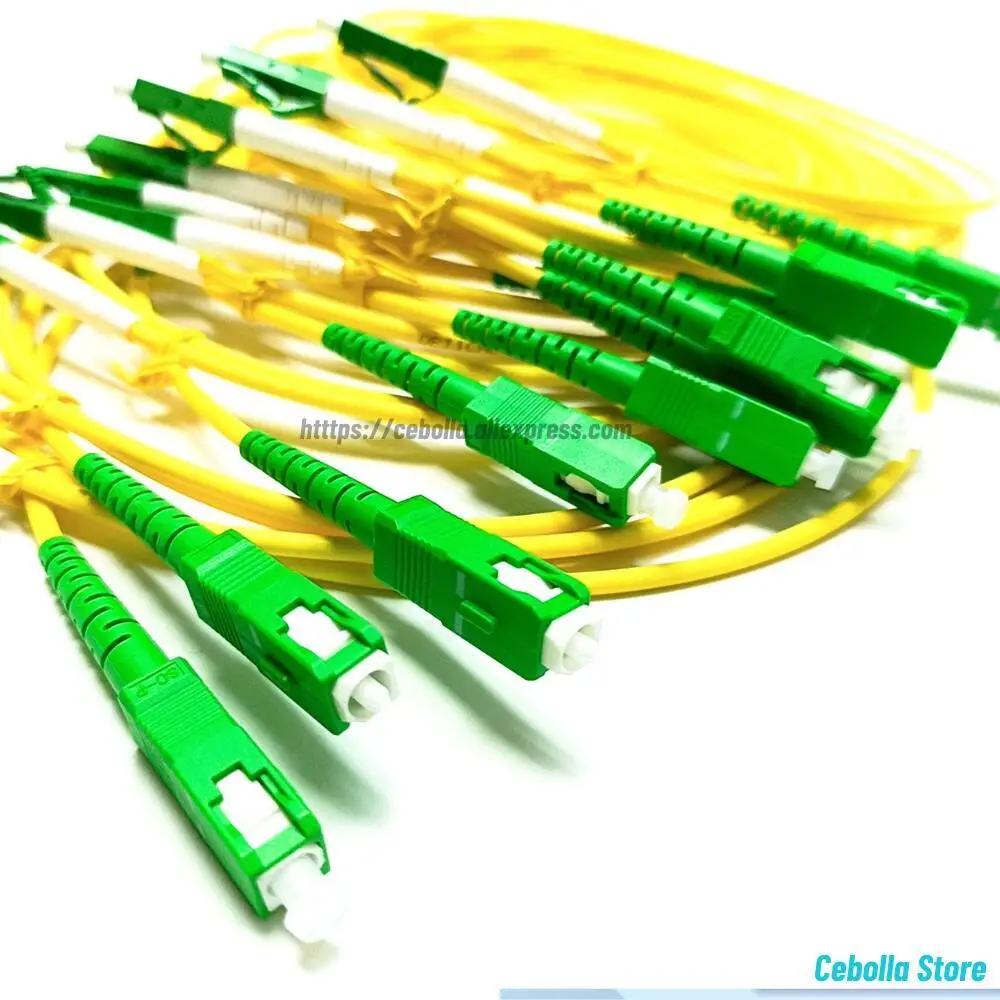 50PCS/Lot Simplex LC/APC-SC/APC Single-Mode 2.0/3.0mm Optical Fiber Patch Cord 1M/2M/3M/5M Jacket FTTH Jumper Cable