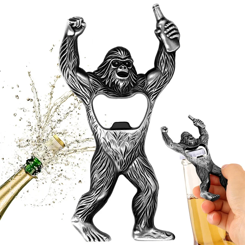 Vintage Gorilla Beer Bottle Opener Portable Wine Soda Cap Remover for Club Bar Wedding Party Decoration Funny Present for Men