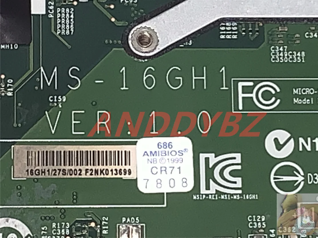 

MS-16GH1 LAPTOP FOR MSI MS-16GH GP60 MOTHERBOARD WITH CPU AND GeForce 840M 100% Working OK Free Shipping
