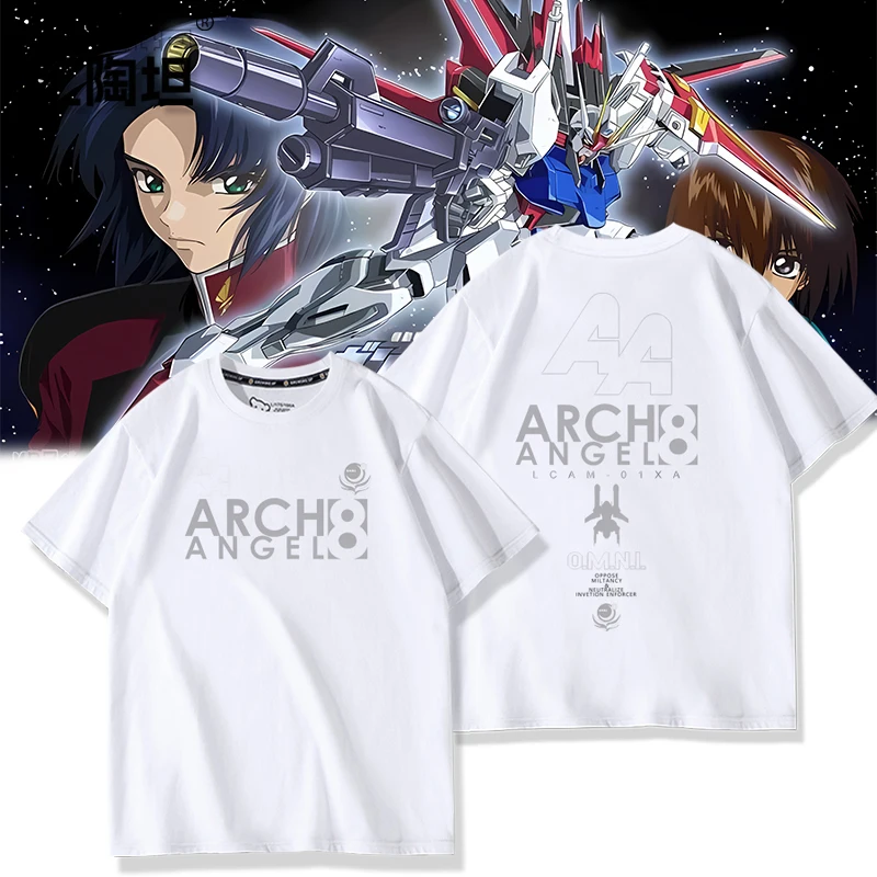 البدلة المتنقلة Gundam SEED Earth United Forces 8th Mobile Fleet Archangel تي شيرتات قصيرة الاكمام ملابس للرجال والنساء