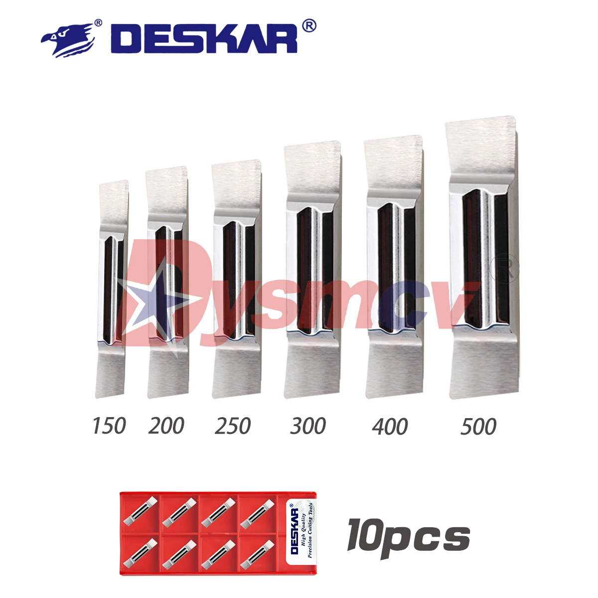 DESKAR 100% Original CNC ใบมีด MGGN200 MGGN300 MGGN500R-8 K10 อลูมิเนียม Precision Slotting ใบมีดเครื่องกลึงเครื่องมือเฉียงตัดใบมีด