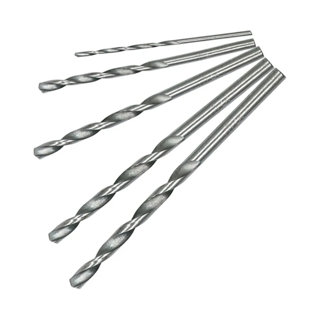 10 pz/25 pz codolo tondo Twist Drill acciaio ad alta velocità Twist Bit Straight Shank Bit strumento per la lavorazione del legno 0.5-3mm