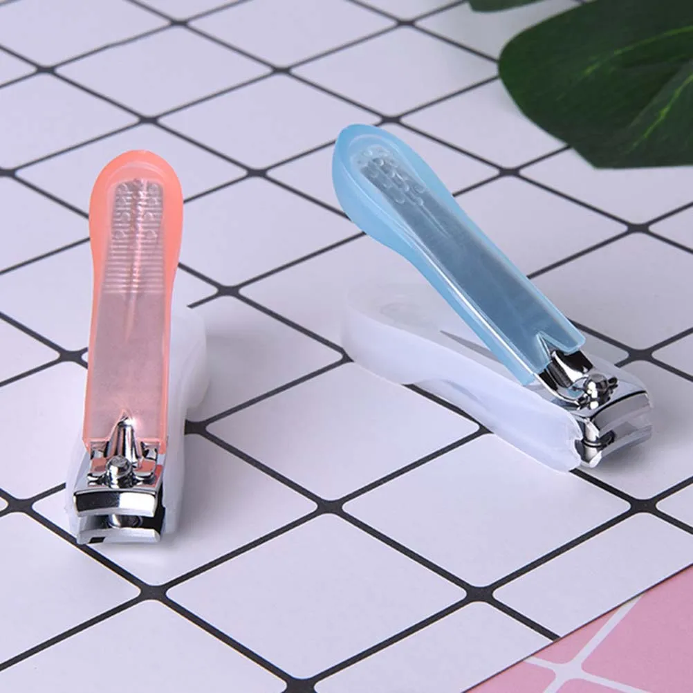 

2Pcs Nail Set Protective Cover Carbon Steel Nail Trimming Kit Manicure Set Trimming Scissors Cuticle Tools Gifts