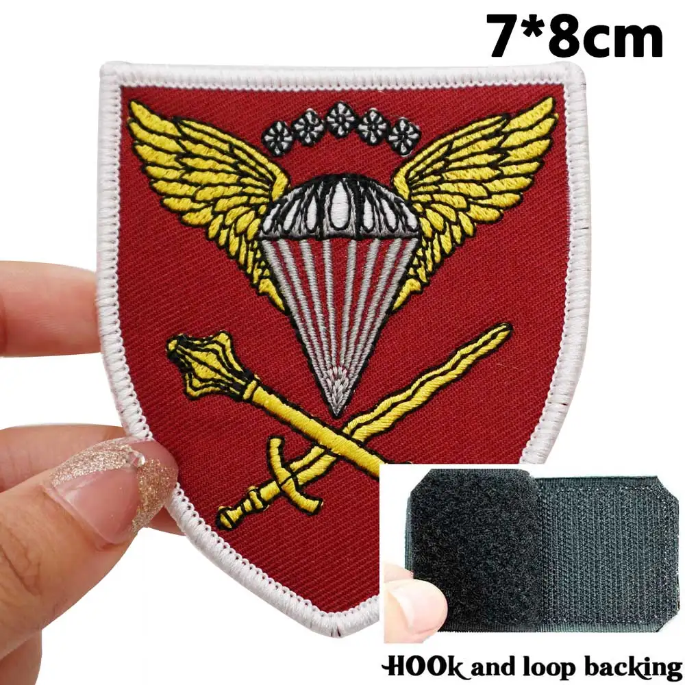 airborne assault Tactical Embroidery Patches for Backpacks and Clothing military Accessories with Hook backing or iron back