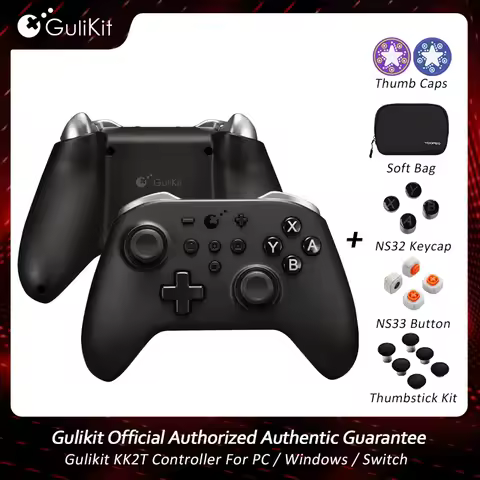 GuliKit KK2T Controller Gamepad with TMR Joysticks &amp; Hall Effect Triggers for PC Switch MacOS Windows iOS Android Steam Deck