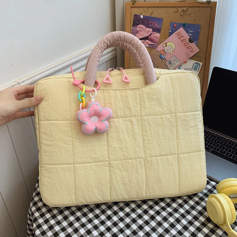 المتخصصة التصميم الأصلي حمل حقيبة الإناث 14/16 بوصة حقيبة كمبيوتر محمول اليد تحمل سعة كبيرة حقيبة يد التنقل