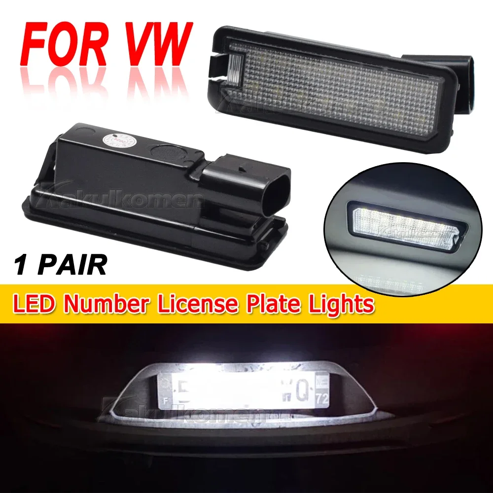

2 шт. Автомобильные светодиодные фонари номерного знака 12 В, рабочая лампа, сменный автомобильный фонарь для VW GOLF 4 5 6 7 6R Passat B6 Lupo Scirocco Polo