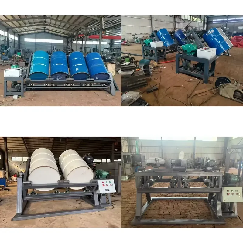 for 200L Drum Washer 6 Station 35RPM Adjustable Timer Industrial Barrel Cleaning Machine for Gas Station Chemical Plant