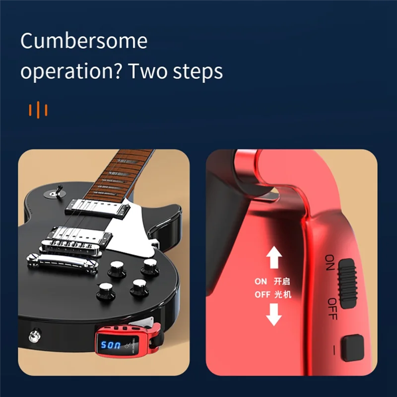 

Y49A-Wireless Guitar System Rechargeable Guitar Transmitter Receiver Set Electric Guitar Bass Pick Up Guitar Accessories Black