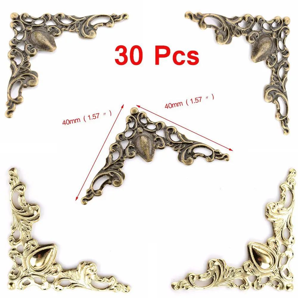 40mm 30PCS Notebook Cover Protector Decorative Furniture Corner Bracket Decor Bracket for Menus