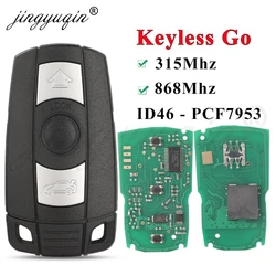 Jingyuqin 315Mhz 868MHz Keyless-Go Remoto Intelligente Chiave per BMW Serie 3/5 CAS3 X5 X6 Z4 Auto ID46 Pcf7953 Comfort di Accesso Mani Libere