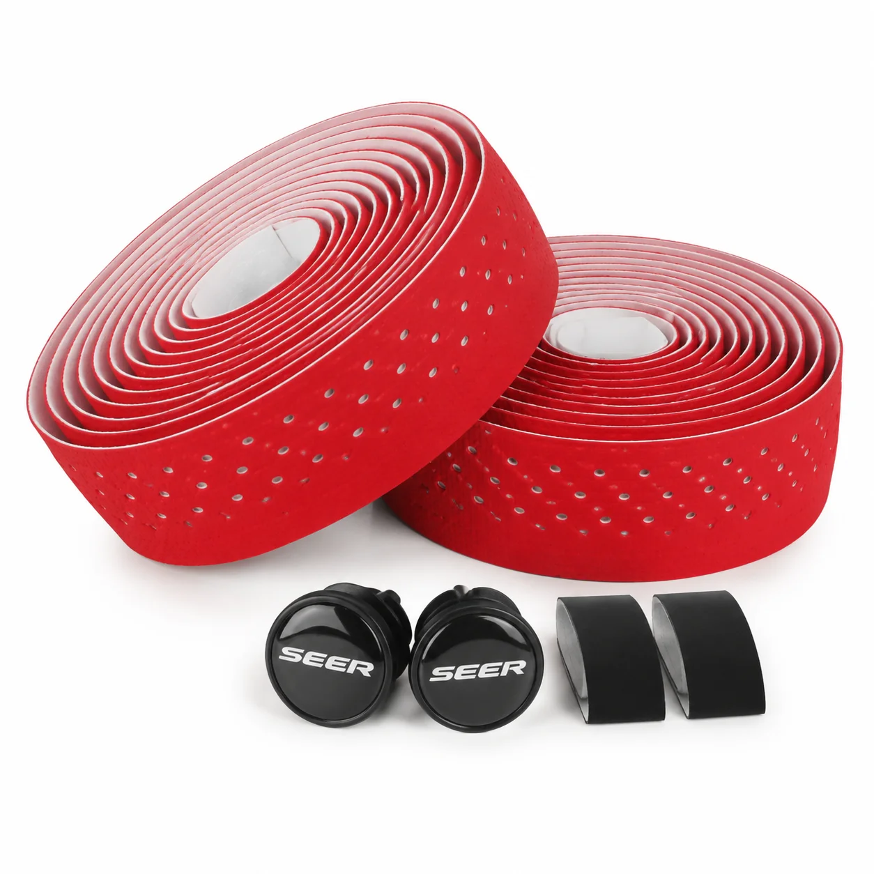 SEER Road Bike Handlebar Tape Silicone EVA Anti-Slip Breathable Shock Absorbing Bar Wrap for Drop Bar Fixed Gear Bicycle