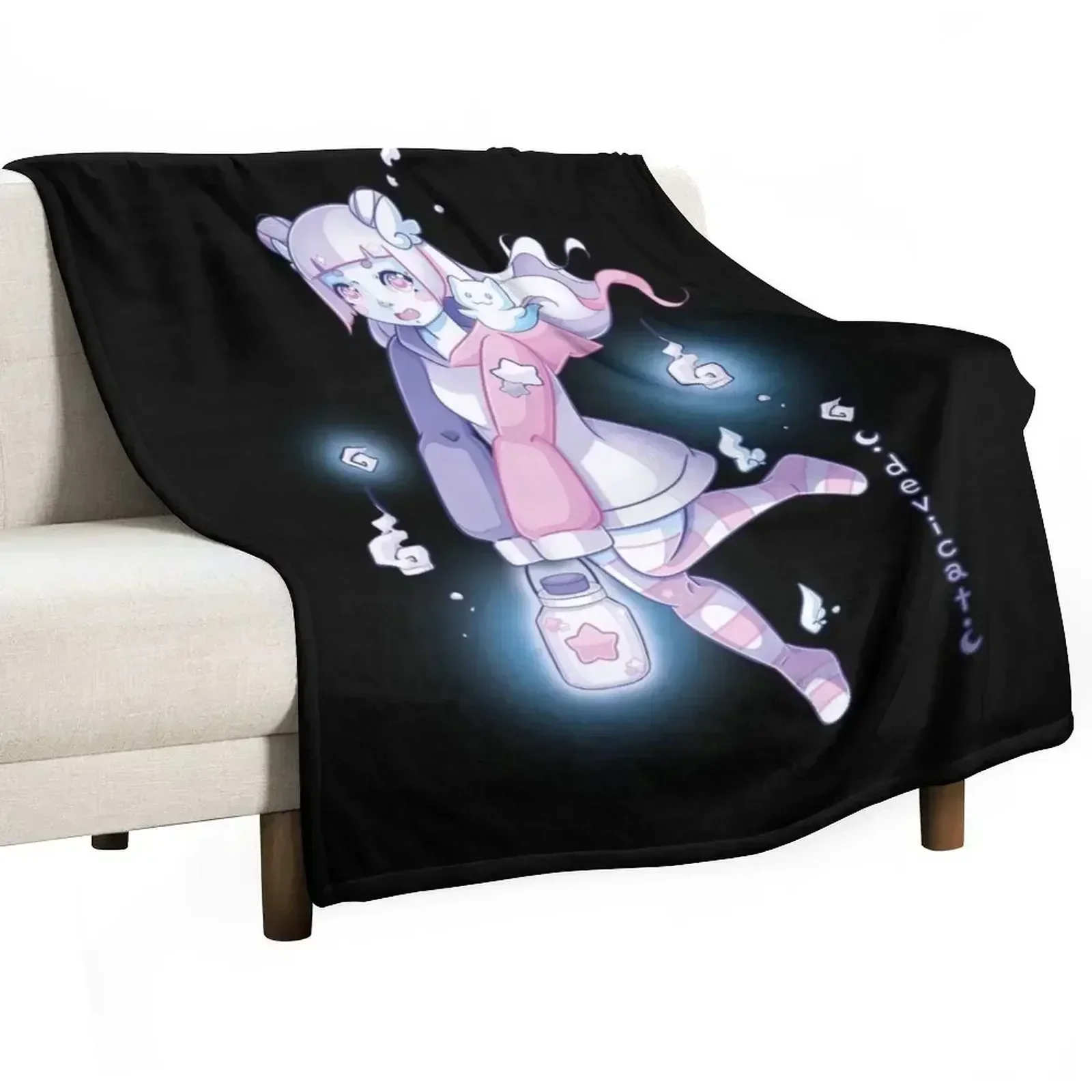 

CandiCat Ghost Girl  2023 Throw Blanket Luxury Summer Beddings Blankets