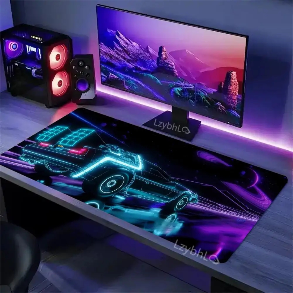

Luxury Sports Car Neon Art Mouse Pad Large Gaming Desk Mat XXL Rubber Deskmats HD Non-Slip Keyboard Mat Laptop Long Mousepad