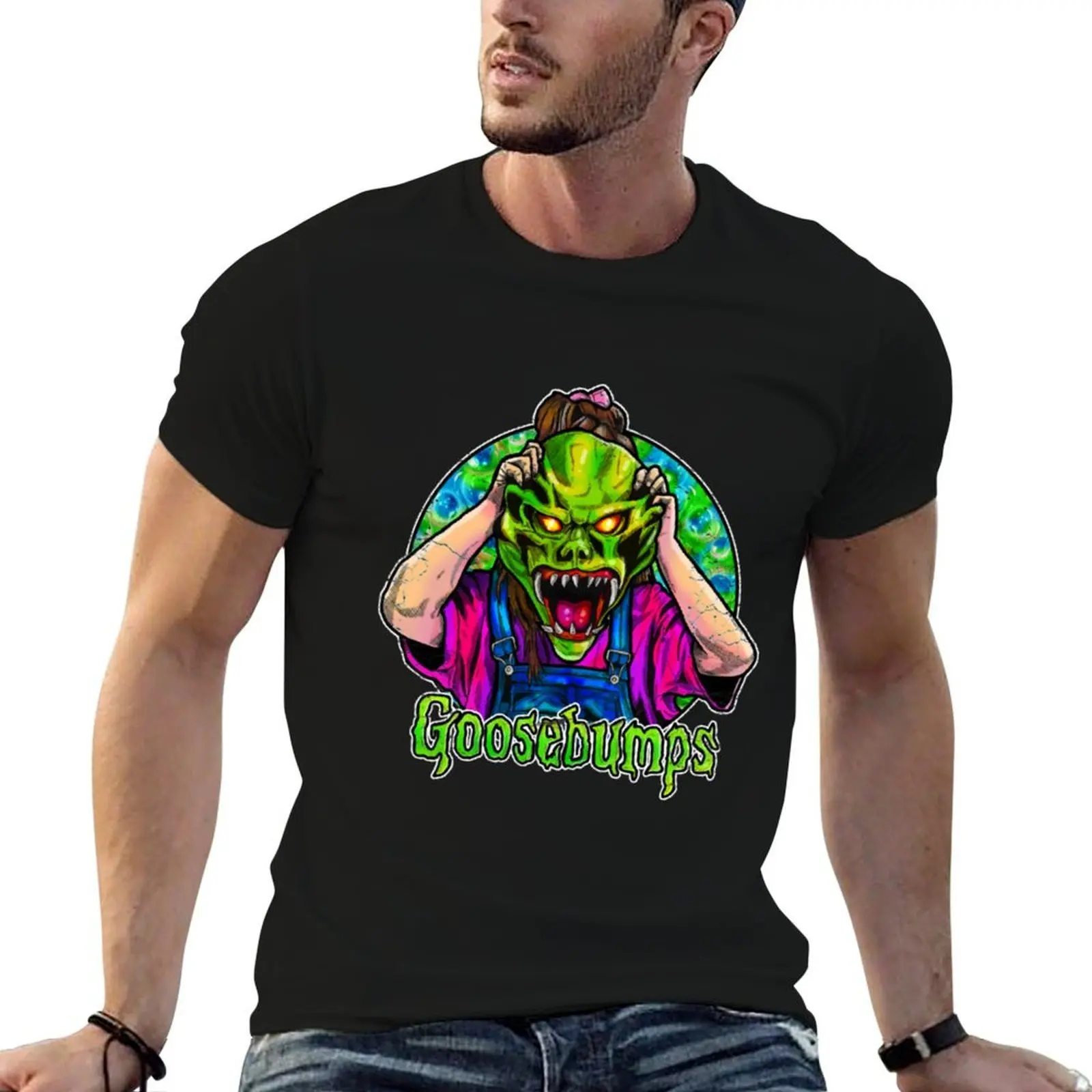 

Goosebumps The Haunted Mask. T-Shirt printed t shirts for man man t shirt heavy cotton g man t shirts for men T-Shirt