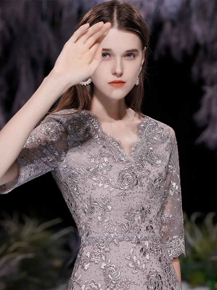 

Ele Evening Gown Women's New 2026 High-End Host Quali Sensation Ball Dr Korean Sle A-Line Skirt Polyester Fiber