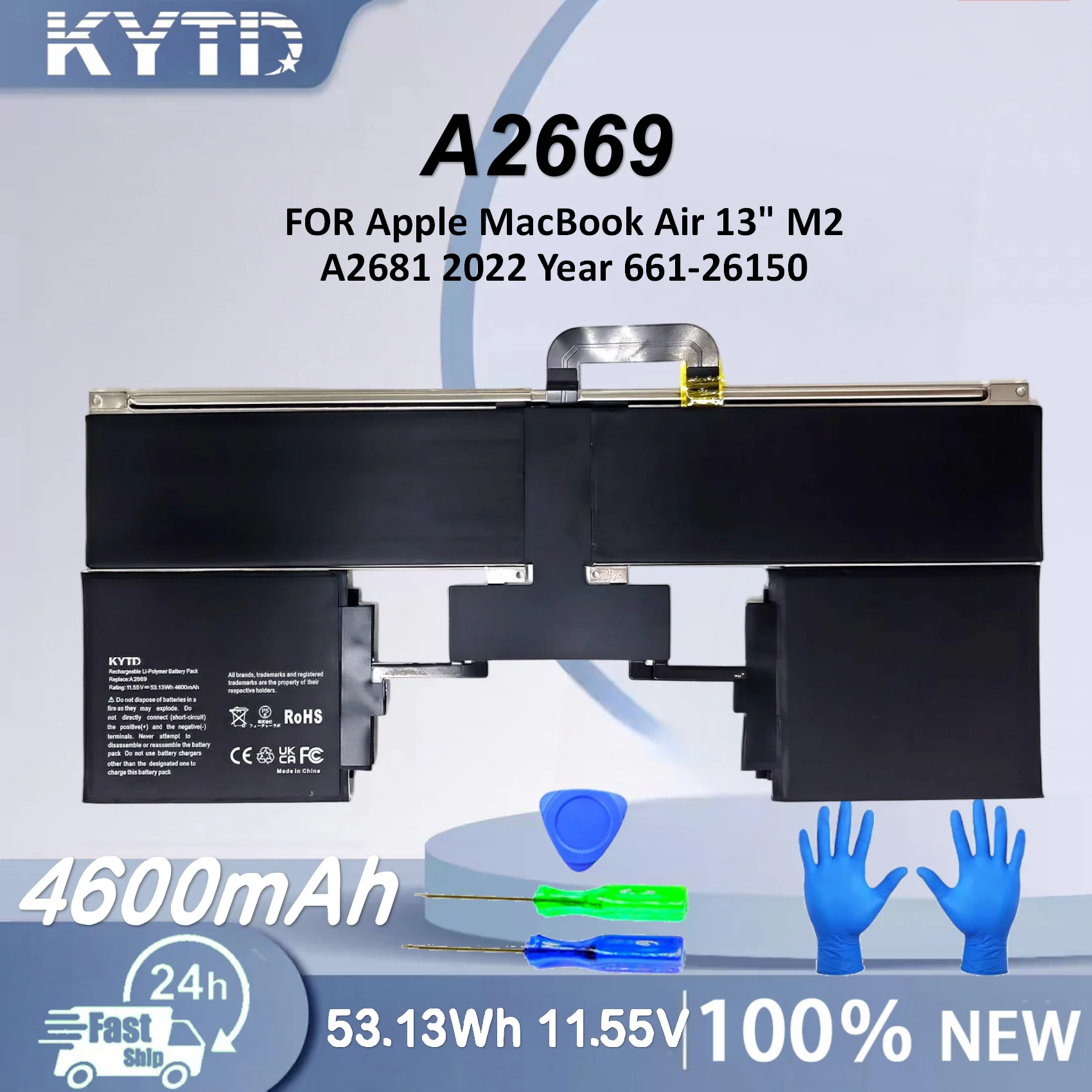 KYTD A2669 Laptop Battery For Apple MacBook Air 13