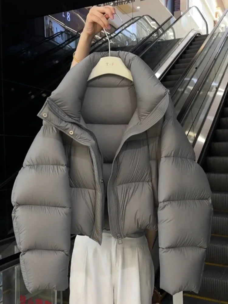 Sli ort ey Women's down Jaet Winter 2025 New Faion Cact Size Bread Coat Thi Outerwear Commute Sle Polyeste...