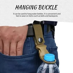 Buckle Hook Water Bottle Holder Clip Climbing Carabiner Belt Backpack Hanger Hooks Water Bottle Nylon Webbing Multifunction Wate