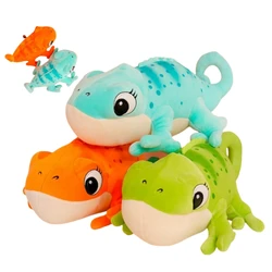 Creative 30cm Cartoon Real Like Lizard  Chameleon Plush Toys Candy Color Simulation Animal Reptile Stuffed Pillow Xmas Gifts