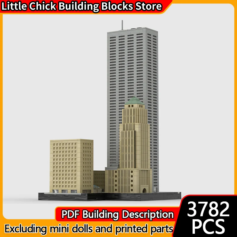 

Модель City Street View MOC, строительные кирпичи, исторический коммерческий суд, модульная технология, детские праздничные подарки, сборный игрушечный костюм