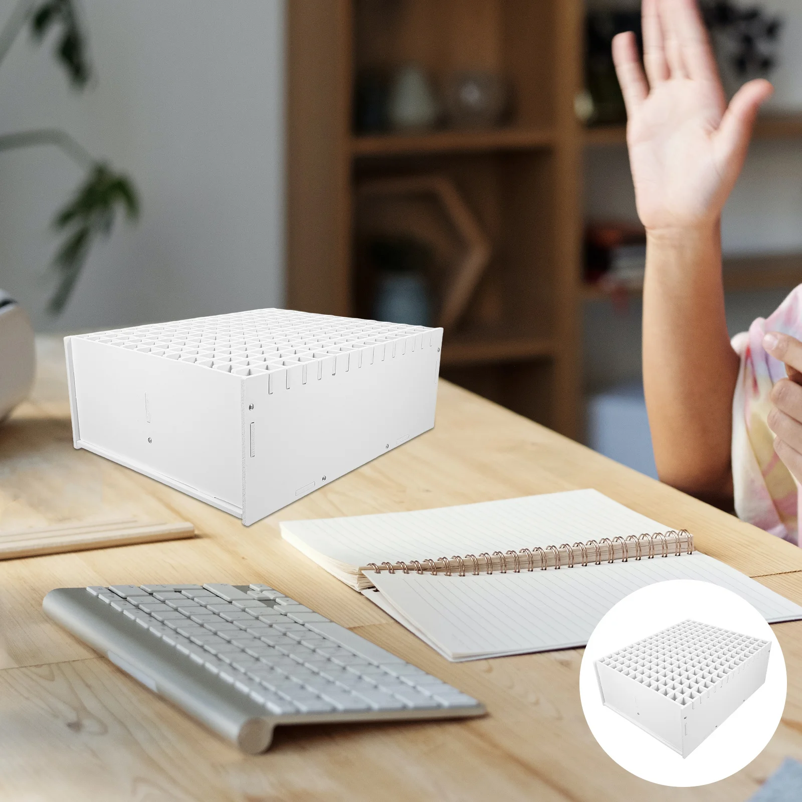 

180-Slot Marker Pen Organizer For Desk Large Capacity Pencil Holder Storage Rack Transparent Desktop Item Holder For Painting