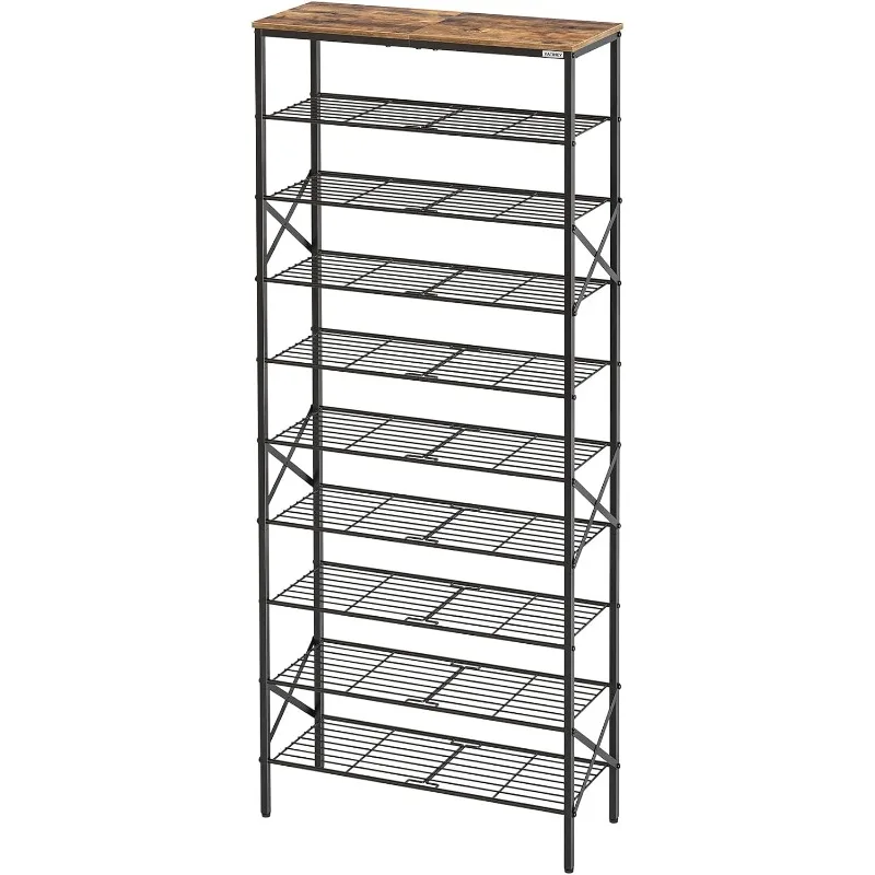 

10 Tier Shoe Rack, Shoe Storage Organizer, Large Capacity Shoe Shelf Holds 40 Pairs of Shoes, Durable and Stable, for Entryway,