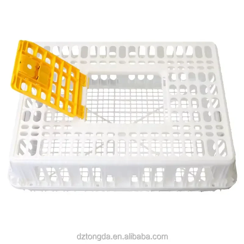 Durable Plastic Poultry Transport Crate for Chickens Ducks Geese Farm Animal Shipping Cage Lightweight Ventilated Design Safe