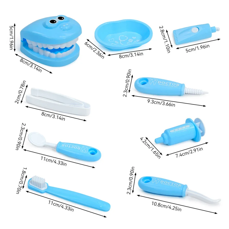 Brinquedo interativo para dentista infantil, médico dentário, dramatização, auxílio para escovar os dentes, um presente de feriado