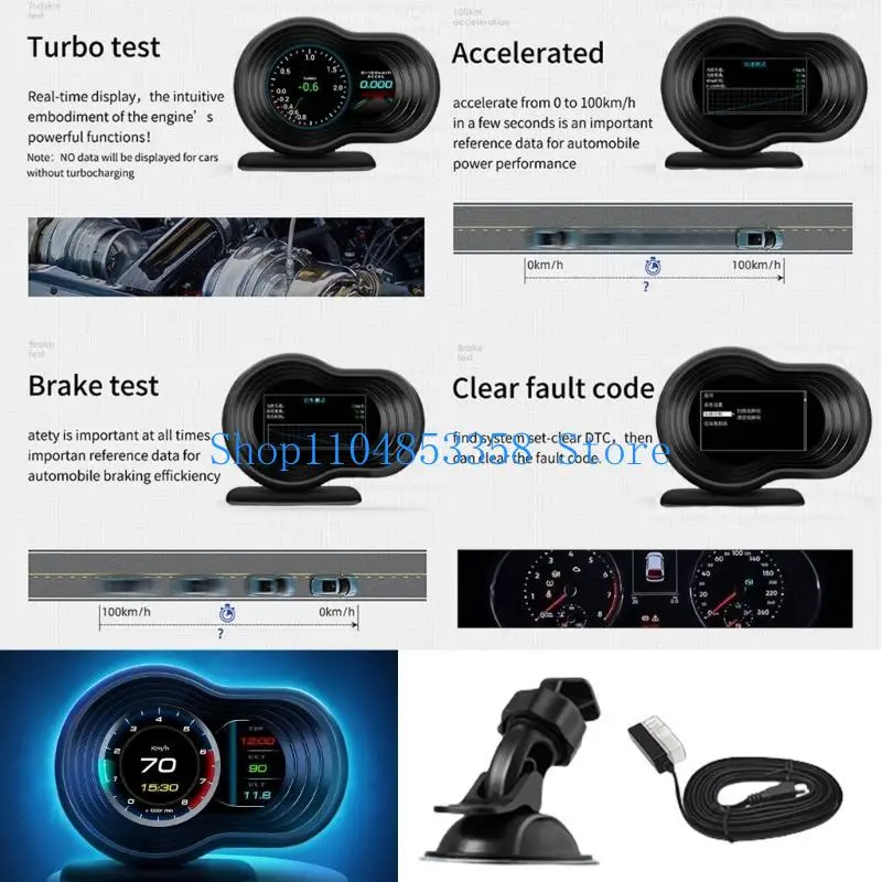 652F Easy To Install Car HUD Display Versatile for Simple Integration In Any Vehicle