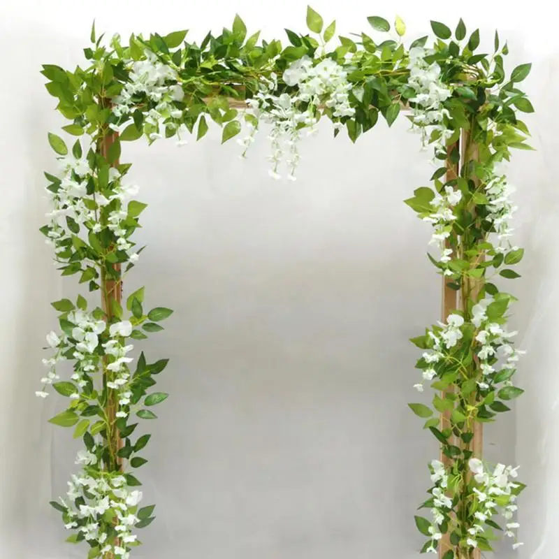 Artificial Willow Vine Decoration Rattan Flower Plant Simulation Multi-Purpose 2M Pure Natural Realistic Craft Art Decor For