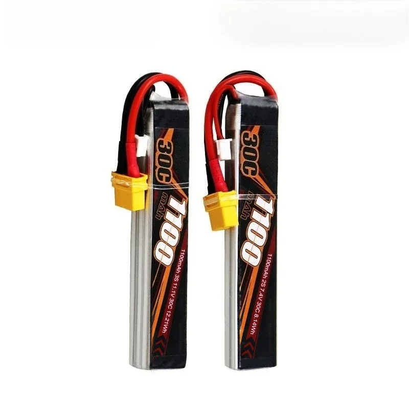 Batería de litio XT30 de 1100mAh 30C 2S/3S para pistolas de juguete eléctricas y baterías recargables de coches con control remoto