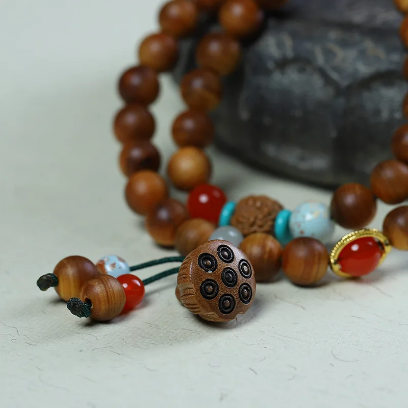 Taihang Cypress Wood Bracelet 8mm Buddha Beads/meditation/yoga Jewelry, Ethnic Style, Men's and Women's Fashion Jewelry.