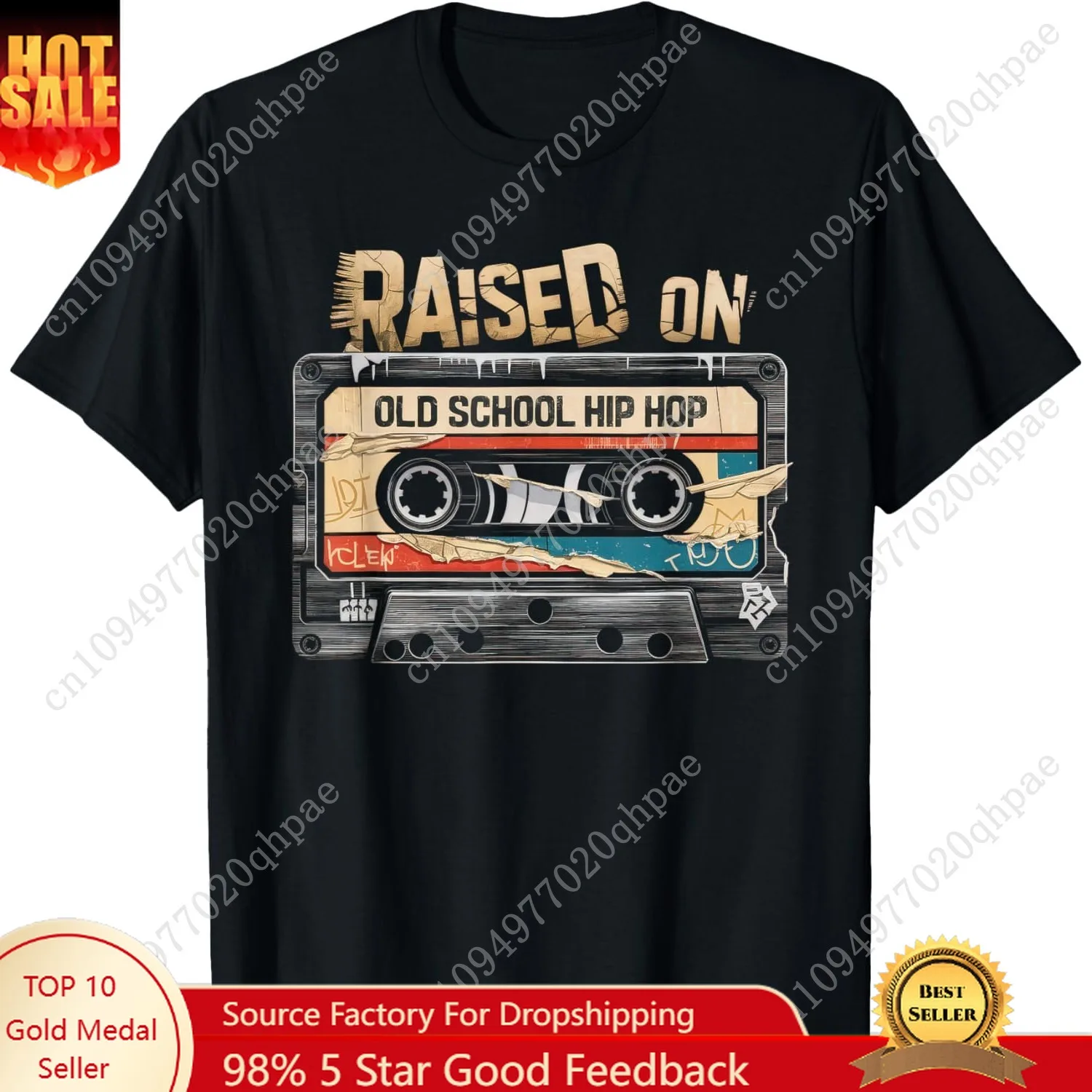 RAISED ON OLD SCHOOL Хип-Хоп Футболка