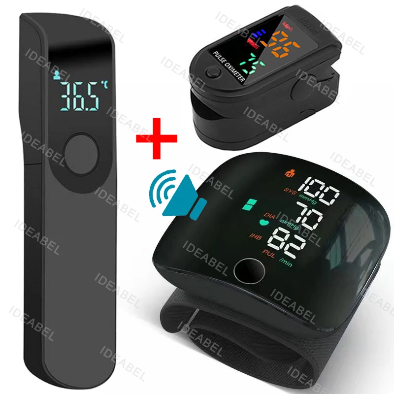 Monitor de presión arterial tipo muñeca pantalla LED medición rápida tensiómetro Digital BP tonómetro ritmo cardíaco USB recargable