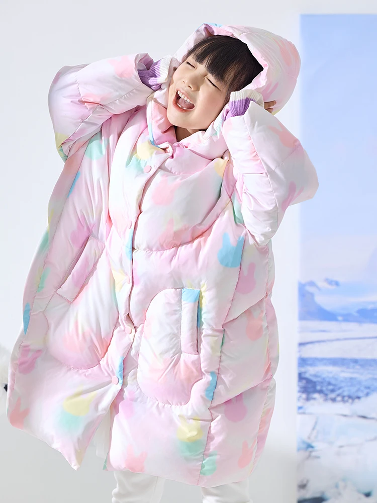 

Children's Clothing Girls' Cotton Coat Winter Thick Child Long Coat Hooded Warm Outerwear Snow Jacket CH455