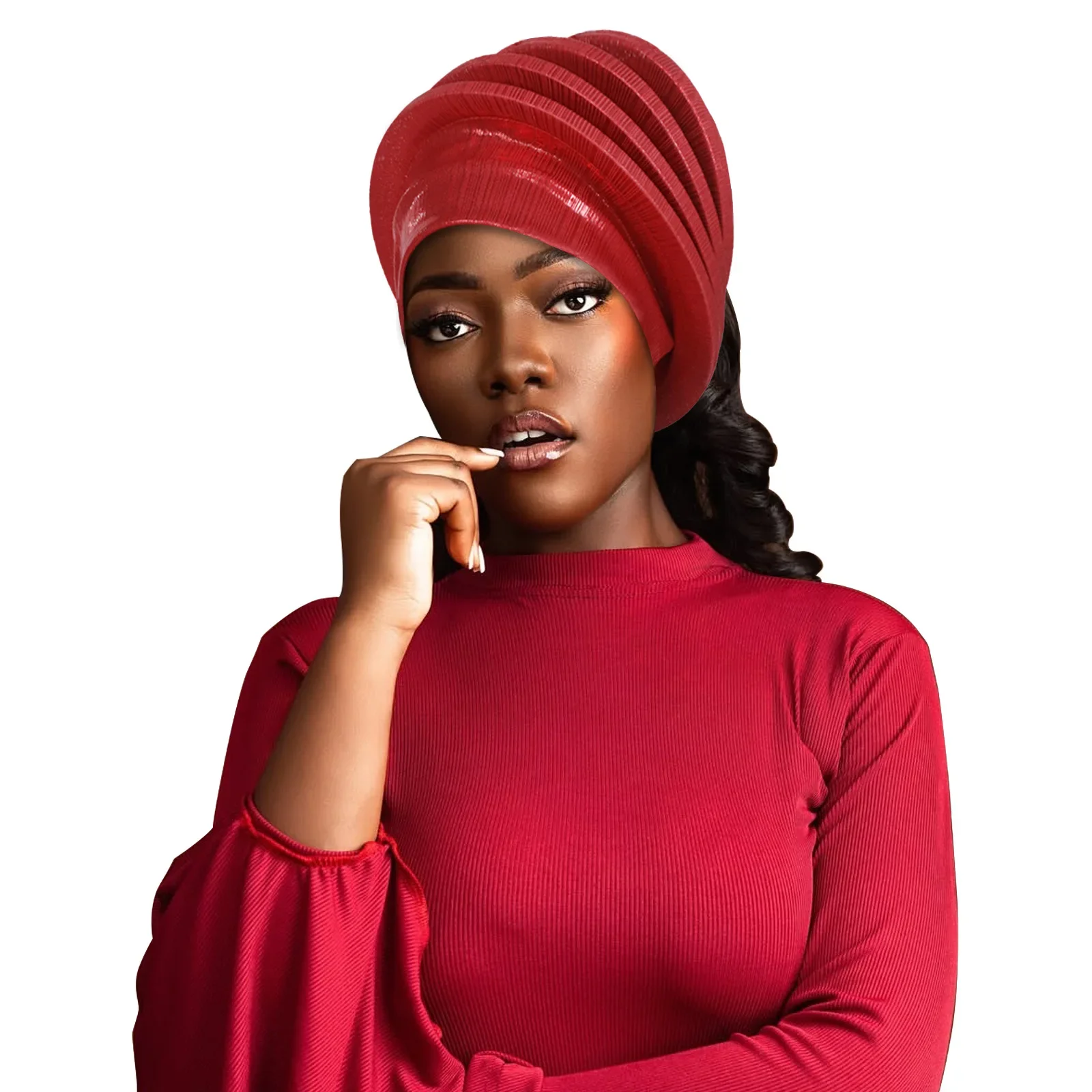 

Нигерийская шапка-тюрбан для женщин, спиральный берет, шляпа, африканский авто геле, головные уборы, мусульманский хиджаб, капот, головной платок, головной убор для свадебной вечеринки