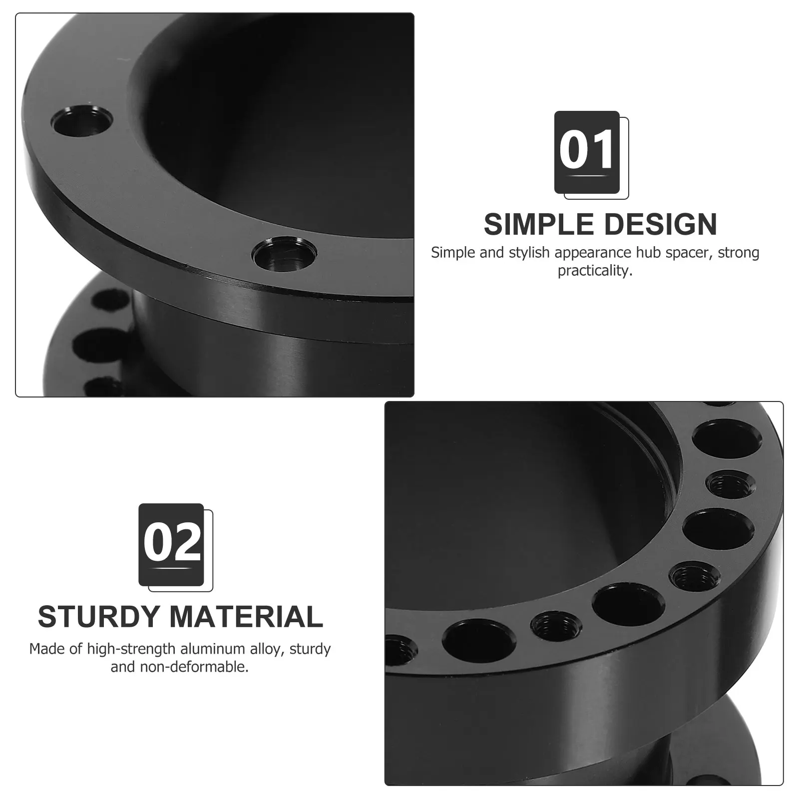 

1 set 1 Set Hub Adapter Plate Aluminium Alloy Car Steering Wheel Riser For Driving Comfort Metal Steering Wheel Adapter Tool Car