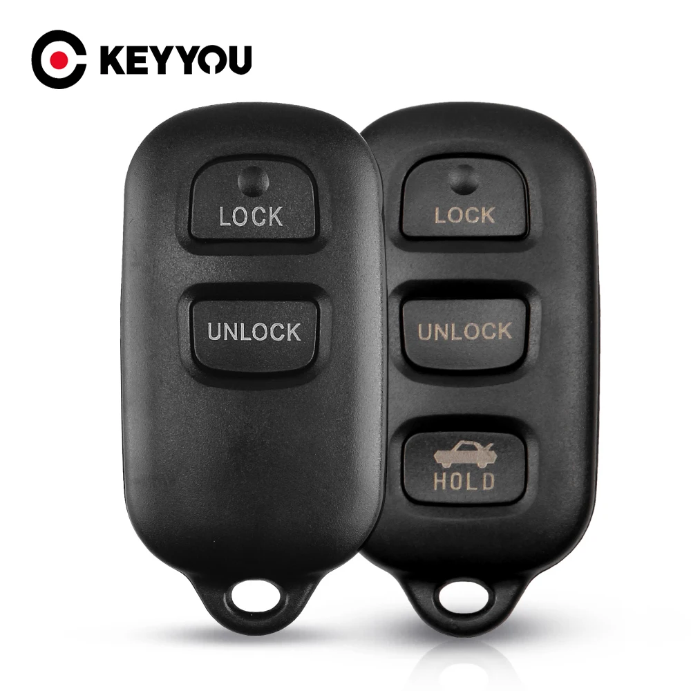 KEYYOU 2/3 Przyciski Zamiennik zdalnego kluczyka samochodowego do Toyoty RAV Cruiser 4Runner Camry Celica Echo Highlander 2003 +