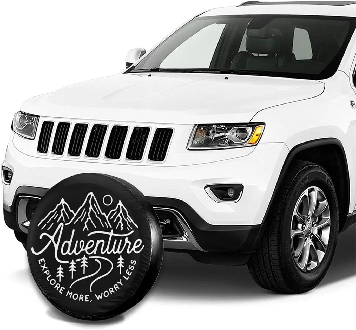 Adventure explore Spare Tire Cover for RV Trailer Wheel Covers for Trailer Tires Camping Weatherproof Universal for Trailer SUV