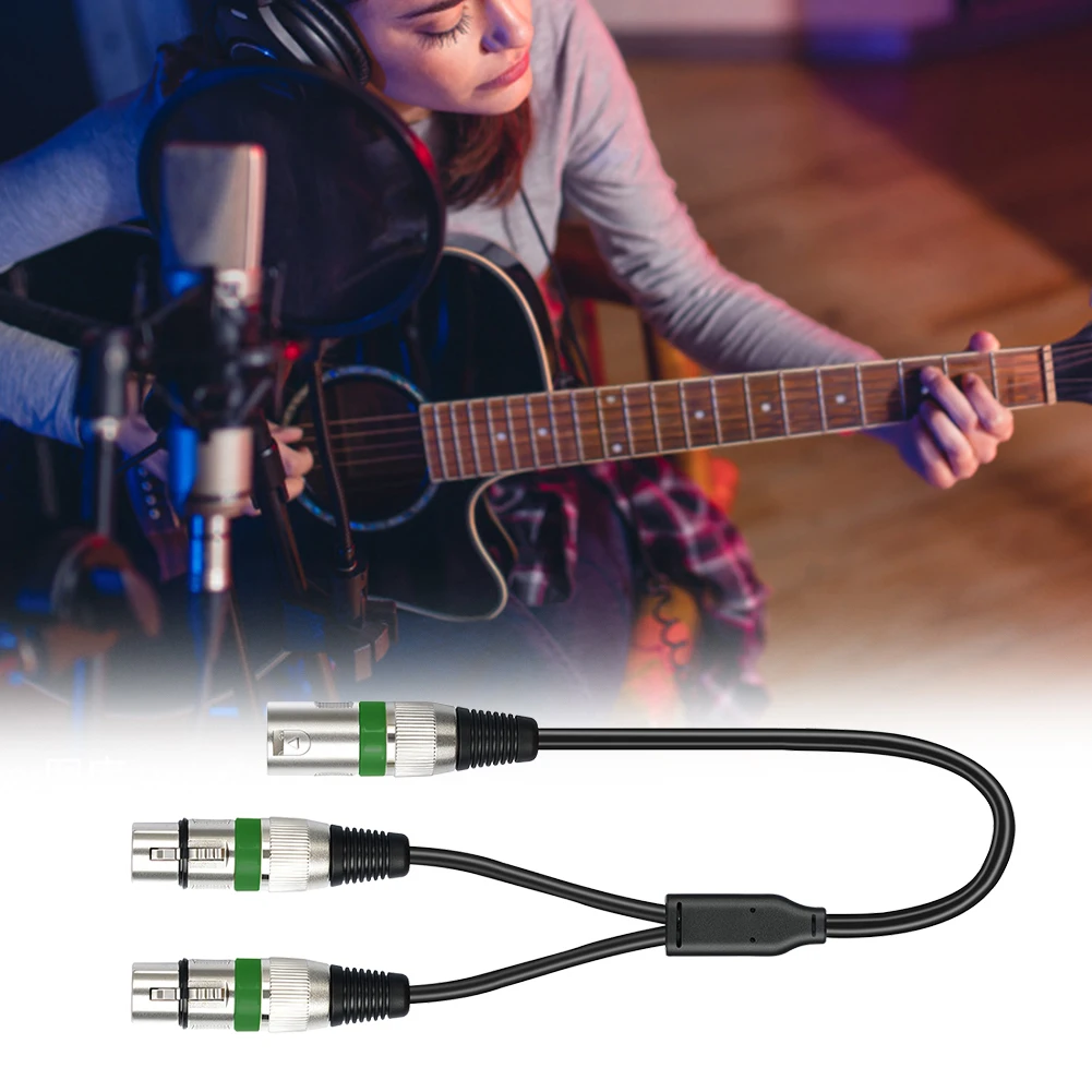 1,5 фута/0,5 м XLR Y-образный разветвитель 1 штекер на 2 гнезда XLR Y-разветвитель 3-контактный разветвитель XLR «папа» на двойной XLR «мама» Y-разветвитель микрофонный кабель