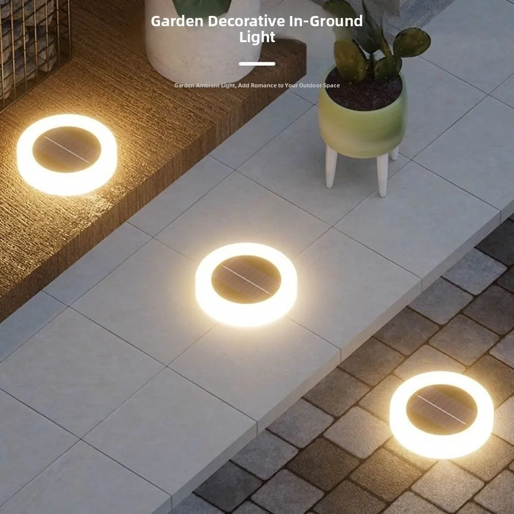 

2PCS Waterproof Solar Garden Lawn Lights Warm /White Light Dual-purpose Floor Under Spot Lamp Solar Powered Energy Saving