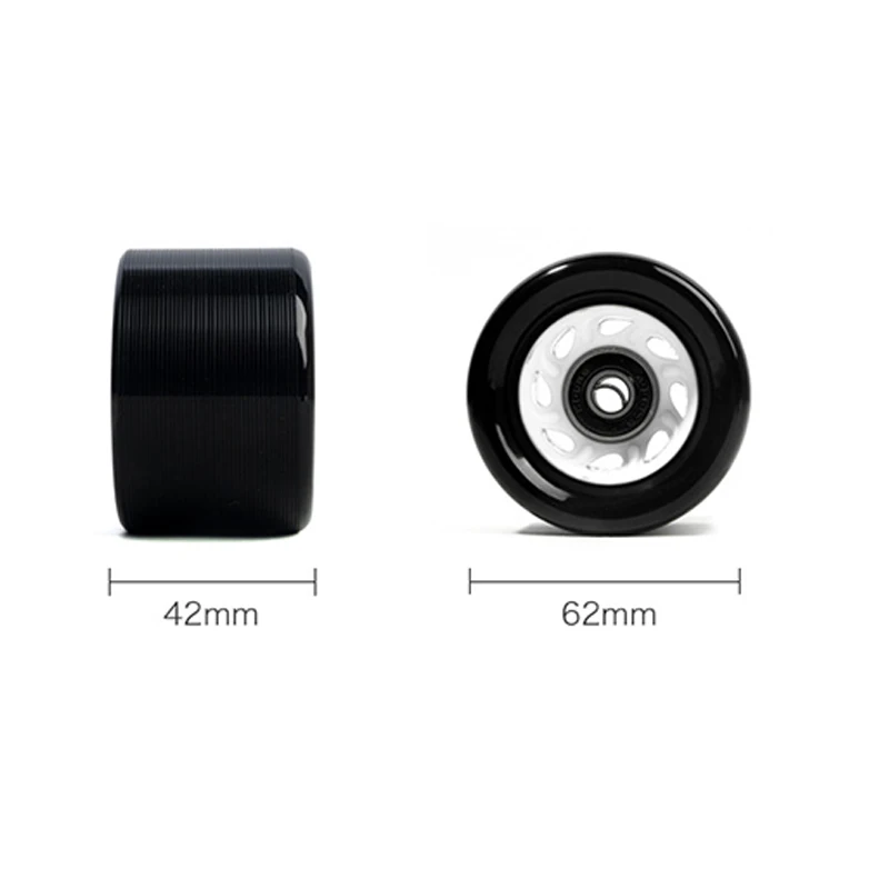 62x42mm 92A PU High Elastic Wear Resistant Skateboard Wheel Roller Skate Wheel Skateboard Wheel Roller Skating Shoe Wheel Line