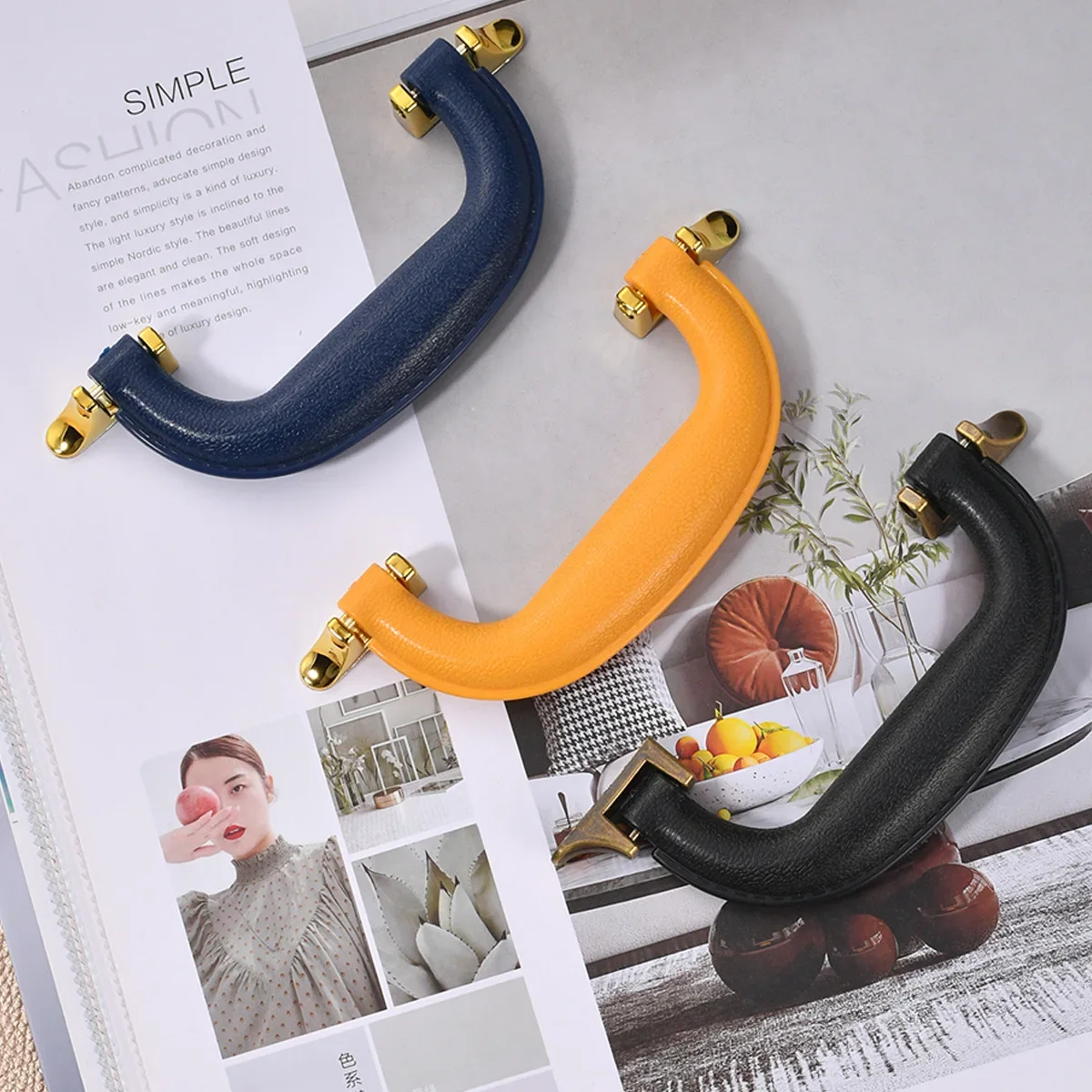 1pc Baggage Handle Leather-like Plastic Grip 16cm/6.3\